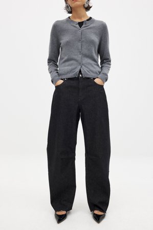 NA-KD Barrel Leg Denim - Ballon Bein Jeans - Schwarz - EU 38