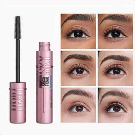 Lash Sensational Sky High Volumegivende & Fortykende, Øjenvippeforlængende, Flagefri Formel, Vaskbar Mascara Infunderet med Bambusekstrakt