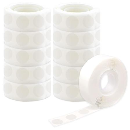 10 rullar genomskinlig ballonglim prick 1000 st dubbelsidig ballongtejp avtagbara klistermärken för fest bröllop scrapbook dekoration