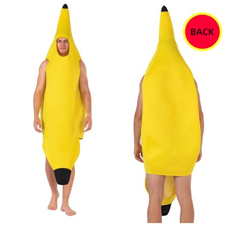 Halloween kostyme bananformet sminke performance kostyme banankostyme myk og komfortabel