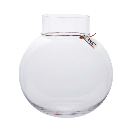 ERNST Glasvas m. läderband, Extra stor Dekoration ONESIZE