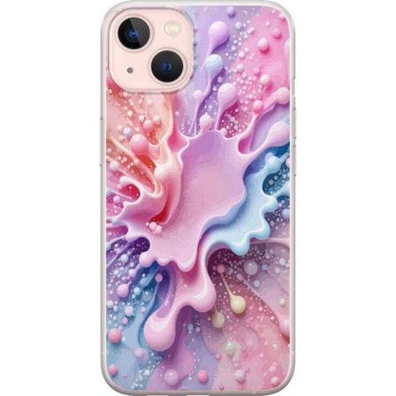 Kompatibelt Mobildeksel til Apple iPhone 13 mini Pastell splash - Abstrakt motiv i rosa, blått og lilla toner