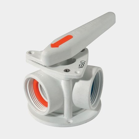 Valvola a Y TruDesign Aquavalve White, 1 1/2" G (BSP) a 2 x 1 1/2" G (BSP), bianco