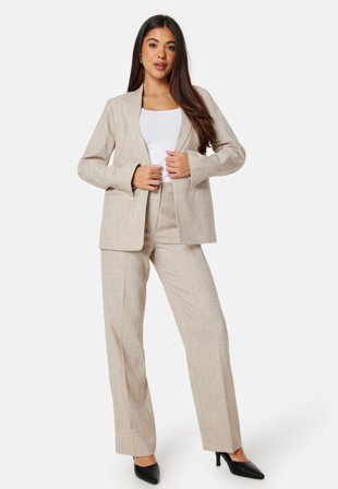BUBBLEROOM High Waist Melange Suit Pants Klær