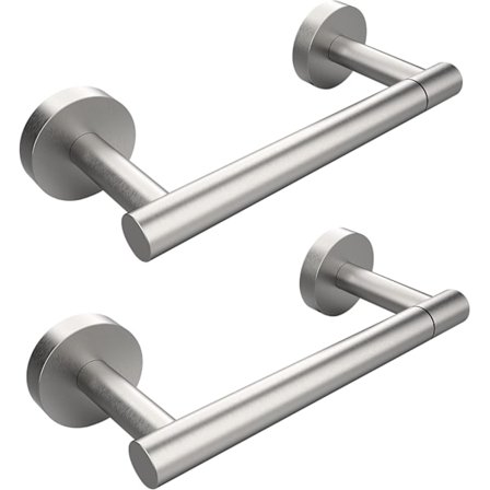 Toiletpapirholder i Børstet Nikkel, 304 Rustfrit Stål Justerbar Dobbelt Svingarm Væghængt til Badeværelse