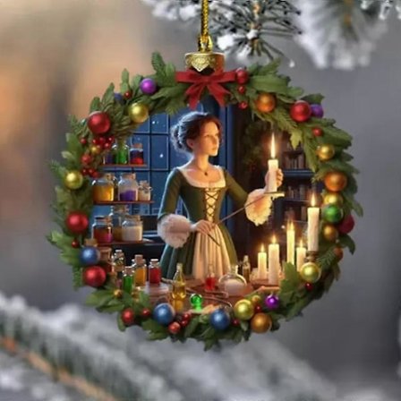 2024 Nye juletrepynt, Outlander Dekor Familie Collage Høytid (FMY)