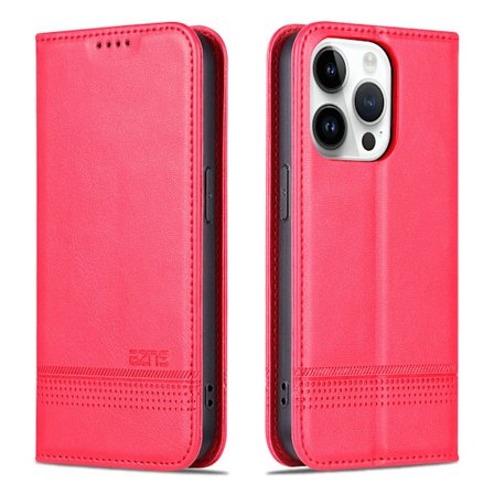 iPhone 15 pro - Pl nboksfodral i L der med 3-kortfack