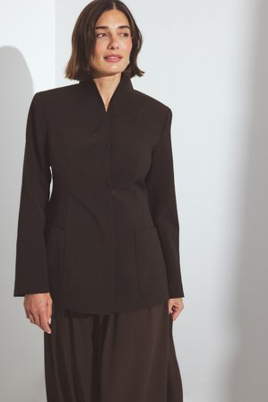NA-KD Skräddarsydd blazer - Figursydd kavaj - Brun - EU 44
