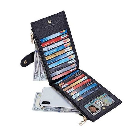 Premium-lompakko synteettistä nahkaa | RFID-suojaus