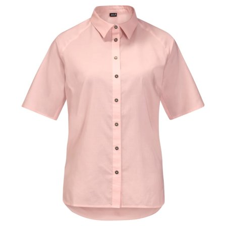 Jack Wolfskin Women's Nata River Shirt Women short-sleeved shirts Pink XL