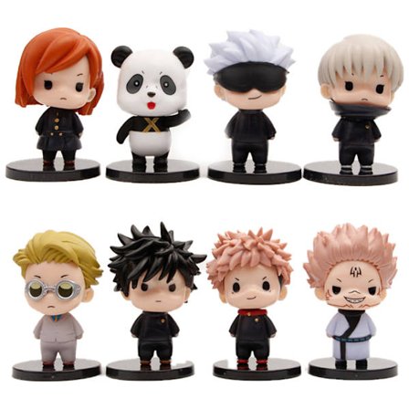 8 stk./sæt Anime Figurer, Q Ver Figurer, 5-11 cm Fushiguro Toji Kagepynt & Borddekoration Festartikler Gaver til Fans