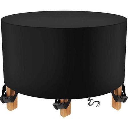 210D Rundt Havebordsovertræk, Havebord Beskyttelsesovertræk, Havemøbel Beskyttelsesovertræk, Udendørs Vandtæt Møbelovertræk 160x160c db