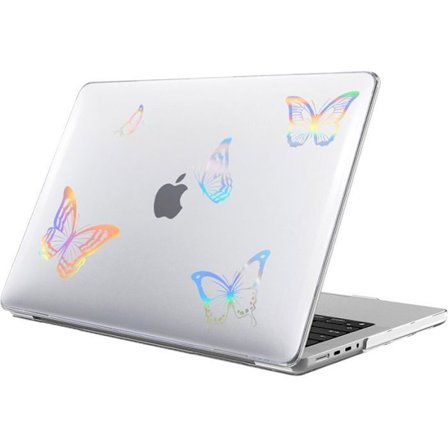 Skyddsskal för MacBook Air 13" - Transparent - Fjärilsmönster - Halkskyddande - Ultrafin - Ventilerad