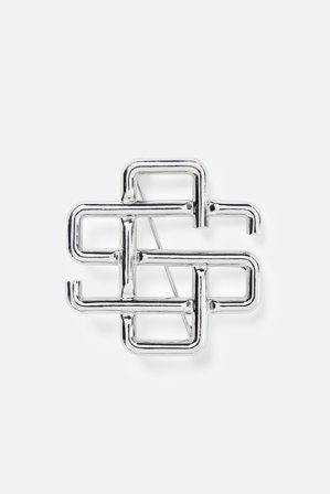 Soft Goat - Silver Brooch - One Size - Silver