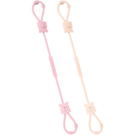 Silikonstrekk Sikkerhetsstropp, 2 stk Justerbar Baby Leke Stropp for