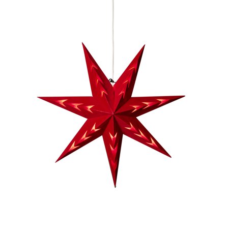 Konstsmide 5952-550 Julstjärna papper, sammet, röd 60 cm, Belysning