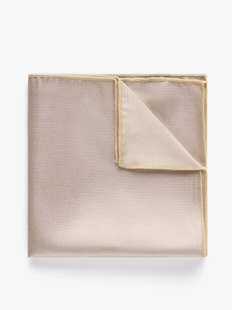 John Henric Men's Light Beige Pocket Square Plain Size Onesize