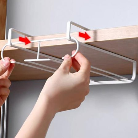 Vinglashållare för skåp, hålfri, multifunktionell, metall, för förvaring av vinglas