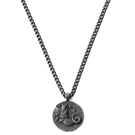 Astro | Collar del signo Capricornio de acero inoxidable plateado para hombres - Collares acero