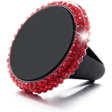 Magnetisk Biltelefonholder Diamantabsorberende Mobiltelefonuttak Mobiltelefonholder Magnetisk Sugekopp 360 Rotasjonsbar Vugge (Farge: Rød)