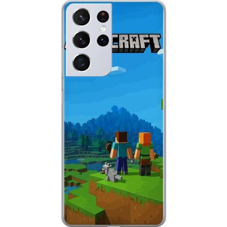Kompatibelt Mobilskal till Samsung Samsung Galaxy S21 Ultra 5G Minecraft Key Art