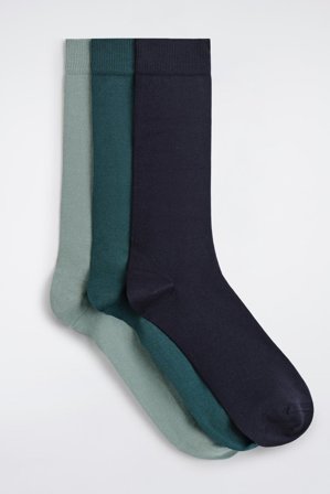 COS Men's 3-Pack Mercerised Cotton Socks in Blue