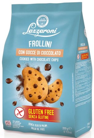 Lazzaroni Frollini Senza Glutine Con Gocce Di Cioccolato 200g