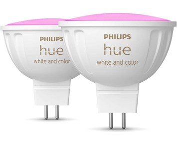 Philips HueWCA 6.3W 12V MR16 2P EU - Fyndvara - 6,3 W färg-spotlight för Philips Hue-system, 2-pack