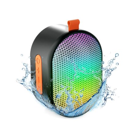 YEMAESRE S211 Bluetooth-högtalare med RGB-ljus HD-ljud Dubbel parkoppling TWS Vattentät Svart