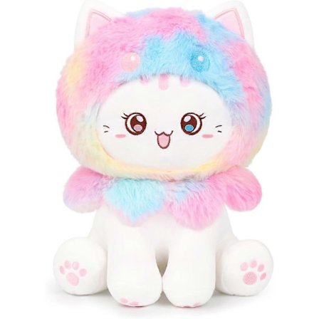 Søt blekksprut katteplysjleke 25 cm Kawaii kattunge kosedyr, katteblekksprut plysjpute gave til barn[D]