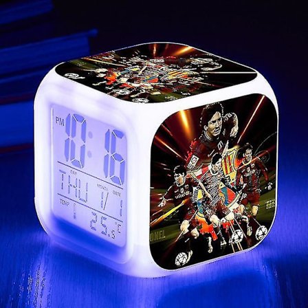 Messi Vekkerklokke For VM Fotballigaen, Liten Vekkerklokke Med Kreativ LED-Skjerm I Ulike Stiler