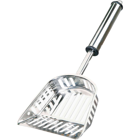 Trixie - Søppelspade i rustfritt stål Grå Medium - Katt - Kattedo & kattetoalett - Toalett-tilbehør & kattespader - ZOO.no