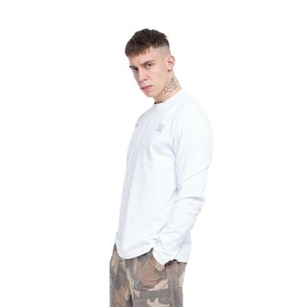 Wood Wood Longsleeve Anakin men& shirt Bright , Wit , Heren , Maat: M