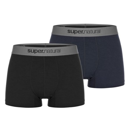 Super.natural Men's Base Mid Boxer 175 2-pack Men undergarment Black S