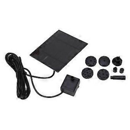 Solar Vandpumpe Maksimalt 120 cm Hoved 70 cm Højde Tørkørselsbeskyttelse Soldrevet Fontænepumpe med 6 Dyser