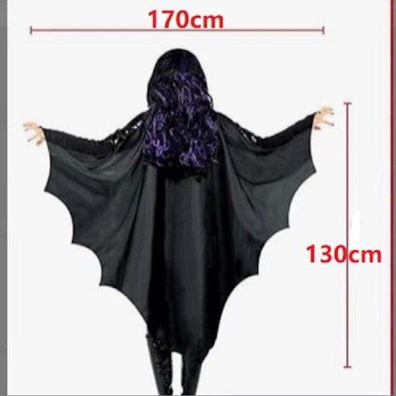 Halloween cape barn vuxen fladdermusdräkt-113