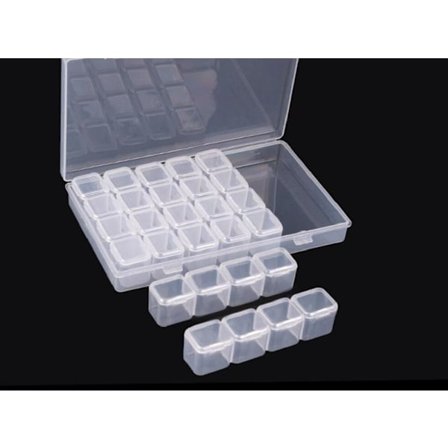 Kompakt opbevaringsboks med 28 pladser