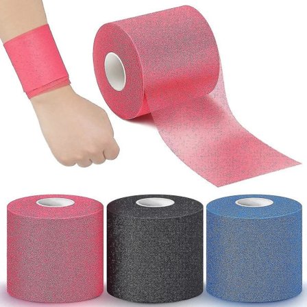 3 kpl Athletic Pre Wrap -teippiä urheiluun, Pre-wrap Athletic -teippi 2,75 tuumaa x 30 jaardia (Väri: Värikäs)