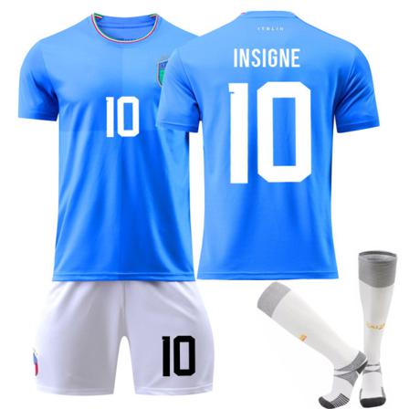 Qatar Fotbolls-vm 2022 Italien Fotboll Kit - Vit Blå 26