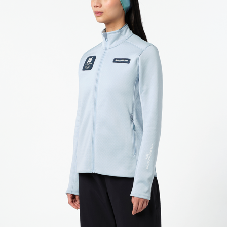 Salomon - Strati intermedi Gold Fleece W - Niagara Mist