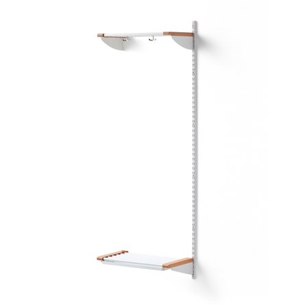 Wandgarderobenschrank JEPPE mit Hutablage, Anbauelement, 1790x600x310 mm, weiß/Eiche