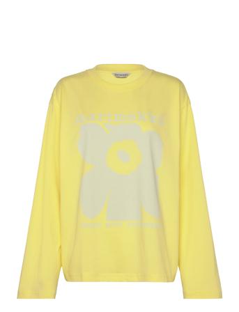 Reunat Unikko Placement Tops T-shirts & Tops Long-sleeved Yellow Marimekko