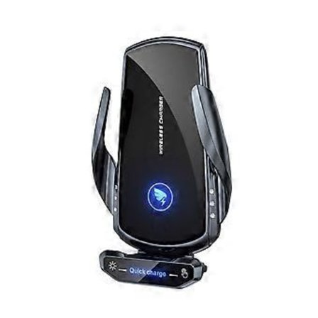 15W Qi Trådløs Biloplader, Hurtig Trådløs Biloplader Automatisk Klemme Luftudtag Klips Holder til iPhone Samsung