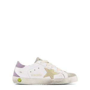 Kids - Golden Goose White Super-Star Checkered Glitter Trainers 29 EU - Trainers - 29 EU - White