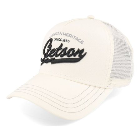 Stetson - Vit trucker Keps - American Heritage Classic White Trucker @ Hatstore