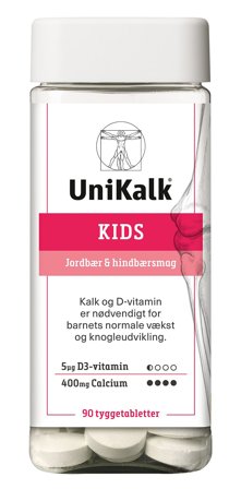 Unikalk Kids - Kalk 400 mg og D-vitamin 5 μg 90 tabl., Helse & Madvarer, Mineraler, Mineraler Til Børn