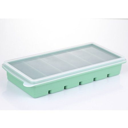 Silikone isterningebakker med låg, store isterninger der er lette at fjerne