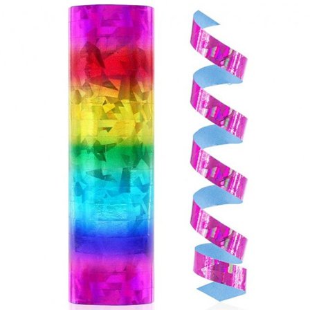 Serpentiner Holografisk Regnbågsfärg 4m - Partyninja.se