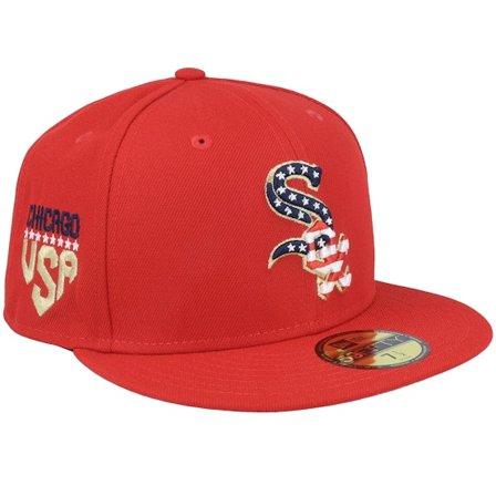 New Era - MLB Rouge fitted Casquette - Chicago White Sox MLB 4th Of July 23 59FIFTY Scarlet Fitted @ Hatstore