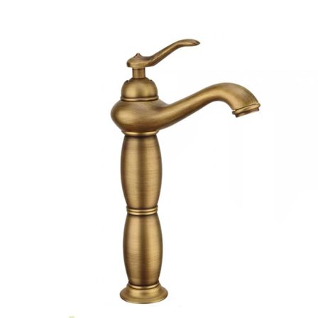 Badrumsarmatur Antik Brons Massiv Koppar Mässing Blandare - 24cm